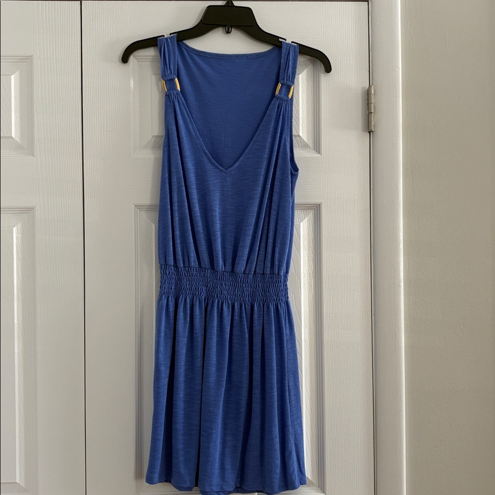 BECCA Purple Gathered Cover up Dress